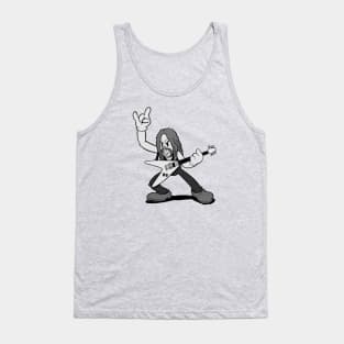 Metal singer in 1930s rubber hose cartoon cuphead style! Tank Top